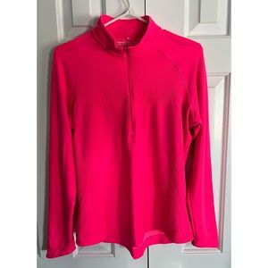 Size M. Hot Pink Nike 3/4 Zip Longsleeve Workout Top